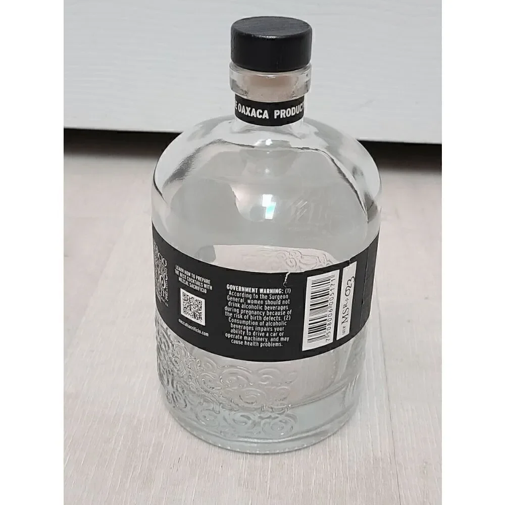 EMPTY Collectible Top Shelf Tequila Mezcal Sacrificio Reposado Bottle